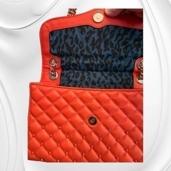 Rebecca MINKOFF coral studded quilted cross body purse EXCELLENT condition - Picture 5 of 16